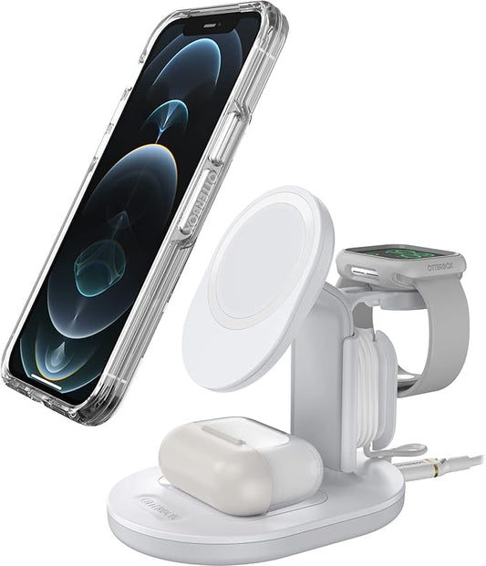 OtterBox 3-in-1 Wireless Charging Station for MagSafe - White