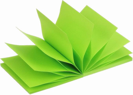Early Buy Pop Up Sticky Notes 3x3 Refills Self-Stick Notes 6 Pads, Solid Color, 100 Sheets/Pad (Green)