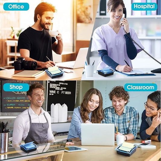 Epakh Pop up Notes Dispenser Black Base Clear Top Sticky Notes Holder Acrylic Small Sticky Holders Container for 3 x 3 Inch Office Home Store Accessories(1 Piece)